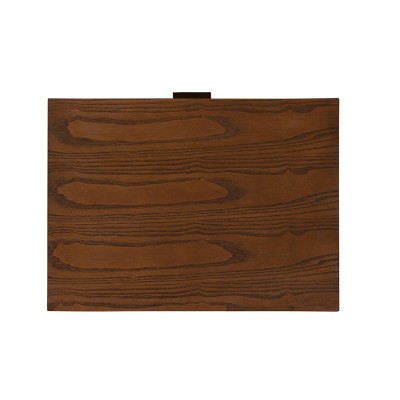 Reid Walnut Ash Veneer Mid-Century Modern 1-Drawer Nightstand
