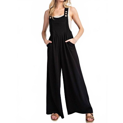 Women's Solid Wide Leg Jumpsuit - ee:some
