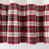 72"x72" Green/Red Plaid Ruffle Christmas Shower Curtain Cream - Threshold™ - 4 of 4
