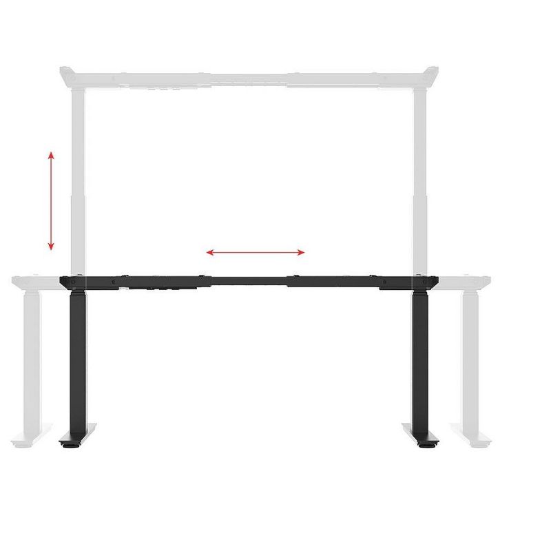 Monoprice Dual Motor Easy Assembly Folding Sit-Stand Desk Frame, Max 265 lbs Weight Capacity - Workstream Collection, 5 of 7