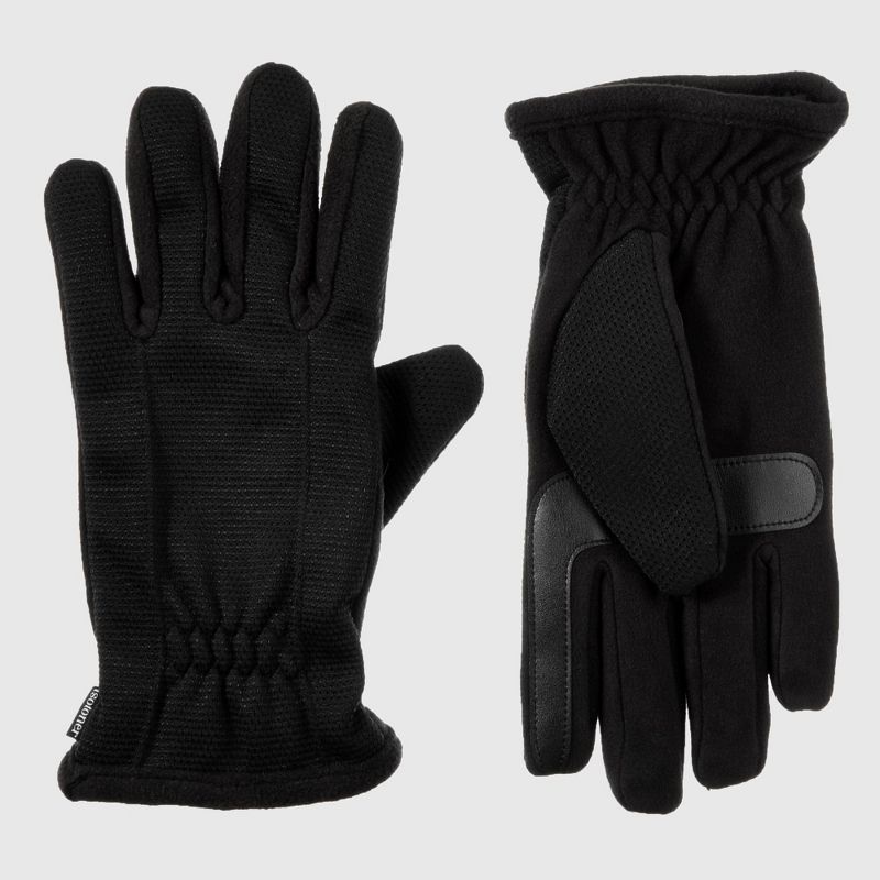 Isotoner Men's At Wrist Tech Stretch Gloves - Black, 2 of 3