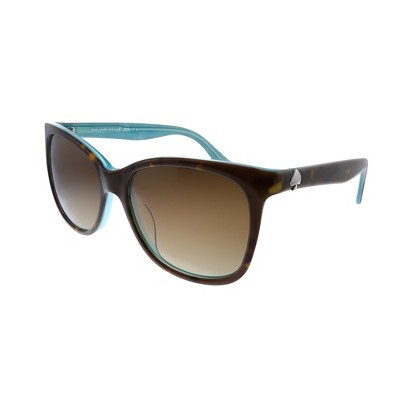 Kate Spade KS DANALYN/S GHG Womens Square Polarized Sunglasses Havana Aqua 54mm