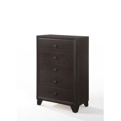 NicBex Retro 5-Drawer Tall Bedroom Dressers,Chest of Drawers for Bedroom,Entryway,Wooden Dresser Chest