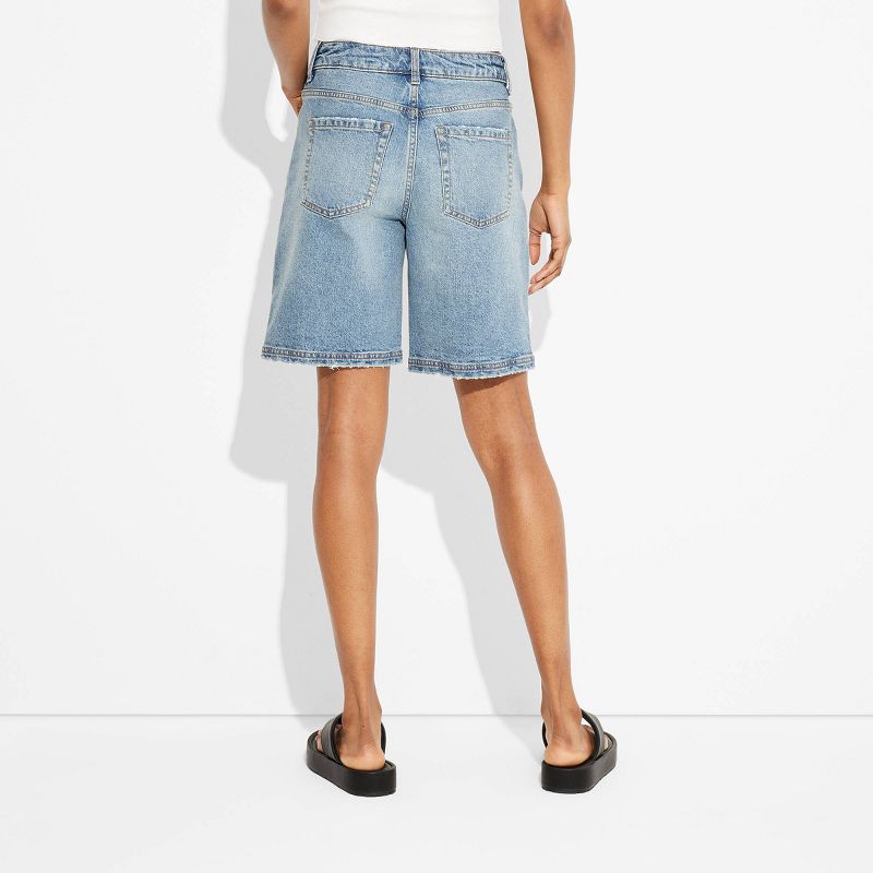 Women's Mid-Rise Jean Shorts - Wild Fable™, 4 of 11