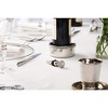Classic Touch Stainless Steel Wine Coaster with Crystal Bead Edge, 4"D - 4 of 4