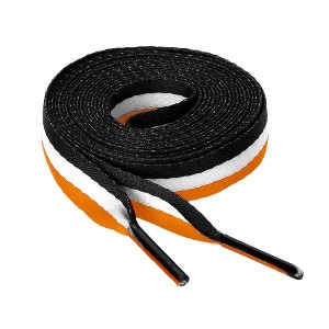 INSPIRE CHIC Women's Color Block Stripe Plastic Tips Flat Shoe Laces 2 Pairs - 1 of 4
