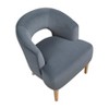Sapphtopaz 1pc Accent Chair Unique Style Velvet Plush Seat Solid Wood Legs Lounge Chair Living Room Chair Comfy Chair for Living Room Bedroom Studio - 4 of 4