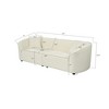 87" BouclÃ© Curved 3-Seater Sofa with Plush Seating - 3 of 4