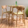 TiramisuBest Set of 2 Bar Stools, 30in Faux Leather Barstool Dining Chairs with PU Upholstery and Steel Frame (Brown) - 3 of 4