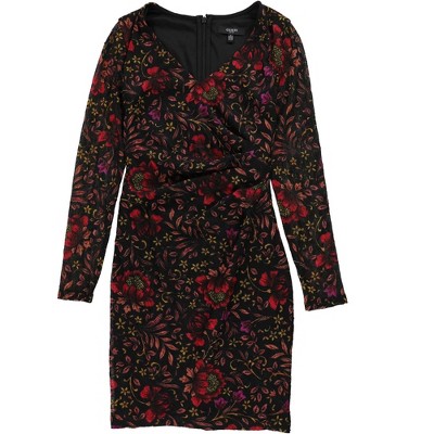 GUESS Womens Lace Floral Bodycon Dress