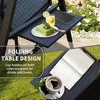 CAVINAS 3-Seat Patio Porch Swing,Hammock Swing Bench with Adjustable Canopy&Adjustable Table,Outdoor Swing for Garden&Backyard,850LBS Capacity,Gray - 2 of 4