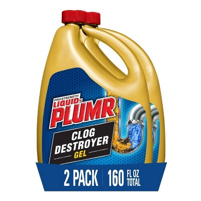 Liquid-Plumr Pro-Strength Full Clog Destroyer Plus PipeGuard - 80 fl oz/2pk