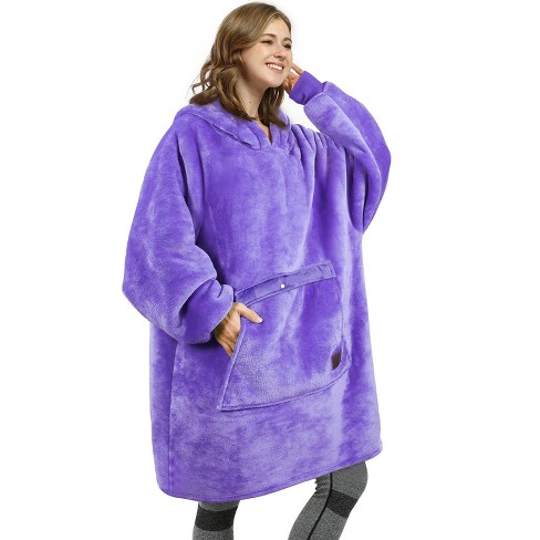 Catalonia Women s Hoodie Blanket Sweatshirt Purple Solid Gift For Her Target