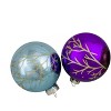 Northlight Set of 4 Multi-Color Shiny Glass Ball Christmas Ornaments 4-Inch (100mm) - 2 of 4