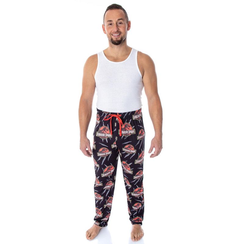 Jurassic Park Men's Allover Pattern Sleep Lounge Pajama Pants, 4 of 6