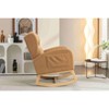 Airsurfer Modern Upholstered Rocking Chair with Wooden Base, Cozy Teddy Fabric Accent Chair for Living Room or Bedroom - 4 of 4