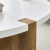 Maggift Patio End Tables, Texture Design Coffee Table for Living Room, Patio, Bedroom, White, 33.4"*33.4"*16" - 4 of 4