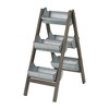 Maliang Foldable Reed Galvanized and Wood Ladder Planter 14.2" x 7.5" x 70.9" - 3 of 4