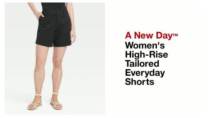 Women's High-Rise Tailored Everyday Shorts - A New Day™, 2 of 5, play video