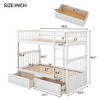 NicBex Twin Over Twin Bunk Bed with Guardrail and 2 Drawers,Loft Bed with Ladder and Converts to 2 Beds,Noise Reduced Bunk Beds for Bedroom - image 3 of 4