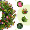 Unique Bargains Home Decor Artificial Colorful Plastic Handmade Eucalyptus Wreath - image 2 of 4