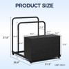 Maggift Pool Storage Bins Outdoor Waterproof, Pool Float Storage with Wheels, Toy Storage with Deck Box, Patio Towel Storage, Black 31.5"*39.4"*37.6" - 3 of 4