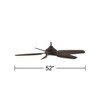 52" Casa Vieja Modern Industrial Indoor Outdoor Ceiling Fan with LED Light Remote Control Bronze Damp Rated for Patio Exterior House Home Porch Gazebo - 4 of 4