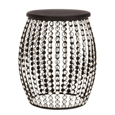 Glam Iron and Wood Accent Table Black - Olivia & May