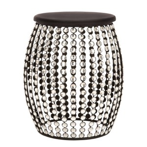 19" x 16" Glam Metal Accent Table Black - Olivia & May - 1 of 4