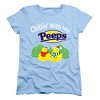 Chillin' With My Peeps Christmas Women's T-Shirt Light Blue - 4 of 4