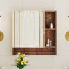 Vynxaria Bathroom Mirror Cabinet Wall Mounted,Medicine Cabinet,Over The Toilet Storage Cabinet with Shelves and Towel Rack - 4 of 4