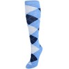 CTM Women's Fun Colored Argyle Plaid Knee High Socks (1 Pair) - 2 of 4