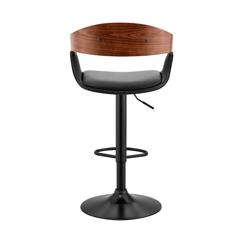 Benson Adjustable Counter Height Barstool with Faux Leather Seat - Armen Living, 6 of 12
