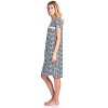 Casual Nights Women's Cotton Short Sleeve Sleep Dress, Nightshirt, Nightgown - 3 of 4