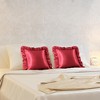 PiccoCasa Envelope Closure Satin Ruffled Pillowcase 2 Pcs - 3 of 4