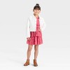 Zenzi Girls' Tiered Lace A-Line Dress - Rose Pink - 3 of 3