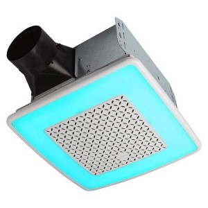 Broan-NuTone ChromaComfort 110 CFM Ventilation Fan with 24 Color Selectable LED, White - 1 of 4