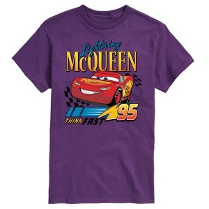 Men's - Cars - Lightning McQueen Think Fast 95 Short Sleeve Graphic T-Shirt - 1 of 4