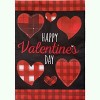 Patterned Valentine's Day Burlap House Flag Hearts 28" x 40" Briarwood Lane - 3 of 4