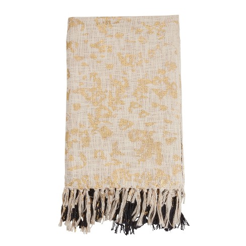 Saro Lifestyle Foil Print Design Two-Tone Throw Blanket - image 1 of 4