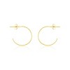 SHINE by Sterling Forever Sterling Silver Mini Hammered Hoops - 3 of 3