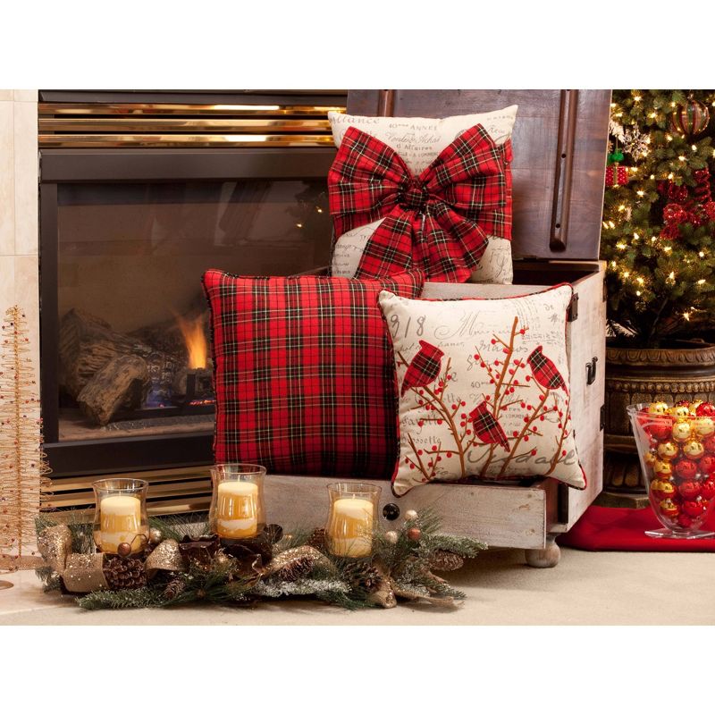 11.5&#34;x18.5&#34; Indoor Christmas Plaid Lumbar Throw Pillow Red - Pillow Perfect, 6 of 9