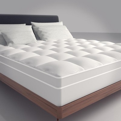 Continental Sleep, 3-Inch Quilted Cotton & Fluffy Mattress Topper, Cooling, Soft, Deep Pocket, White