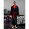 ADR Men's Robe, Plush Fleece Hooded Bathrobe Man, Long Warm Cozy Bath Robe Man - 2 of 2