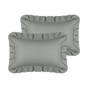 Unique Bargains Single Layer Ruffled Envelope Closure Pillowcases 2 Pcs - 1 of 4