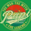 Men's Design By Humans Vintage Sunset Papi, The Man, Myth, Legend By COVI T-Shirt - 2 of 2