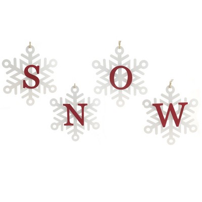 Christmas 13.0" Snow Snowflake Ornaments Home Decor  -  Banners And Garlands