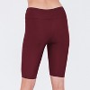 Calypsa Women's Chlorine Resistant High Waisted Long Bike Swim Shorts - 2 of 3