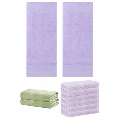 REGALWOVEN Striped Soft Absorbent Bathroom Cotton Towel Set 3 Pcs