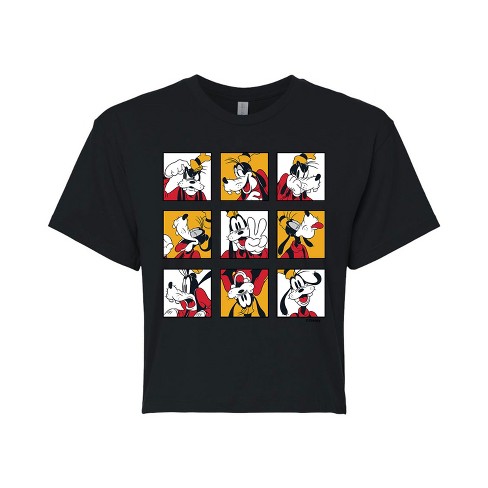 Women's - Disney - Goofy Grid Cropped Graphic T-Shirt - image 1 of 4